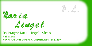 maria lingel business card